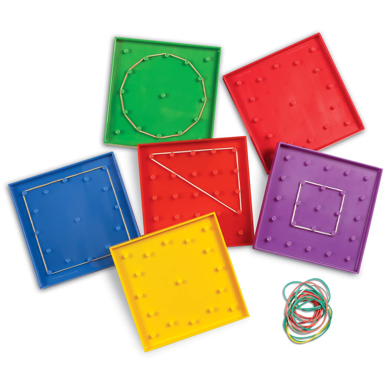 Learning Resources 5&#x22; Double-Sided Assorted Geoboards Set